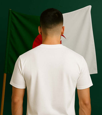 T-shirt fierte algerienne edition Palestine noir pour homme avec broderie Coeur cœur DZ aux couleurs de l’algerie 100% coton premium  